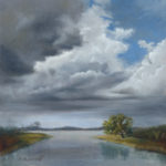 oil painting Florida clouds water storm