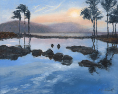 oil painting Hawaii Maui sunset ocean