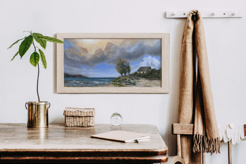 Cottage on Turtle Cove framed on wall