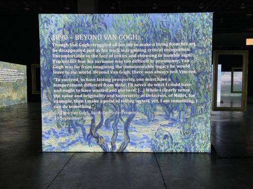 Photo of a sign from the Van Gogh Experience